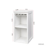 WHITE color modular wine bar Cabinet with Storage Shelves with Hutch for Dining Room W331P242729