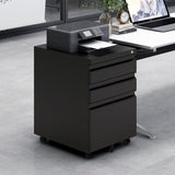 ZUN 3-Drawer Mobile File Cabinet with Lock, Office Storage Filing Cabinet for Legal/Letter Size, W124770976