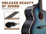 KMA102 41In Basswood Panel Matte Edging Folk Guitar with 15W Amplifier Bag Tuner 30194846