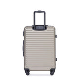 3 Piece Luggage Sets ABS Lightweight Suitcase with Two Hooks, Spinner Wheels, TSA Lock, W284P146216