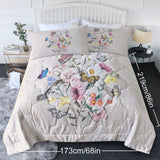 Butterfly Flower Comforter Light Pink Bedding Sets Twin for Girls Women, 1 Soft Comforter and 2 06250587