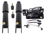 Pair Rear Shock Absorbers Air Compressor Pump Set For Cadillac Escalade Chevrolet Suburban Tahoe 84710593
