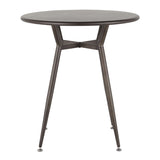 Clara Industrial Round Dinette Table in Antique Metal by LumiSource B202P223322