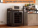 Vintage 4-Tier Mini Fridge Stand with Storage, Mini Fridge Cabinet with Storage, Microwave Stand, W2641P383932
