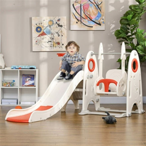 ZUN Kids Swing and Slide Set 21329538