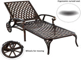 Aluminium Cast lounge chair 1pcs brown W640P292967