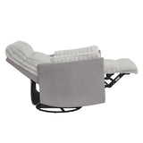 Bocaton Wide Wale Corduroy Upholstery Manual Recliner, Gray T2574P245445