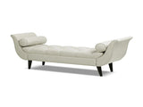 Alma Tufted Flared Arm Entryway Bench Taupe Polyester B2719P364405