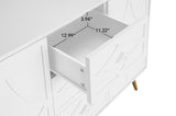 ZUN 2 Door 3 Drawer Storage Buffet ,Sideboard with Adjustable Shelf,47.24" Kitchen W688P194050