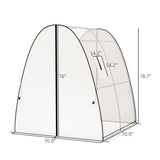 Greenhouse with 2 Doors 6' x 6' x 6.6', White 12112593