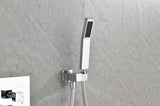 ZUN Shower Set System Bathroom Luxury Rain Mixer Shower Combo Set Wall Mounted Rainfall Shower Head W92864179