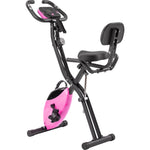 ZUN Folding Exercise Bike, Fitness Upright and Recumbent X-Bike with 16-Level Adjustable Resistance, Arm 37870100