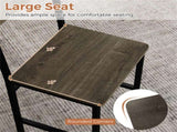 4 PCS Industrial Dining Chairs, 330LBS Capacity Metal Frame Kitchen Side Chairs, Gray 44746164