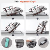 4-68&deg Upgraded Lifting System Electric Adjustable Bed Backrest with Collapsible Safety Rails, 22426119