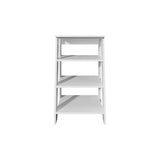 ZUN BATHBI 30" High 4-Tier Ladder Shelf Organizer for Bathroom, Side Table, Living room in White B200P240252