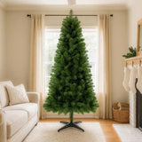6FT Unlit Artificial Christmas Tree 490 Tips, PVC Full Branches, Classic Green Holiday Tree 62137322