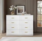 ZUN Modern White 8-Drawer Dresser for Bedroom - Ample Storage Wide Chest of Drawers, Sturdy & Safe W1785P201163