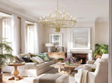 24-Light Gold Chandelier Industrial Iron Candle Chandelier Modern Suspended Farmhouse Chandeliers W5008P464949