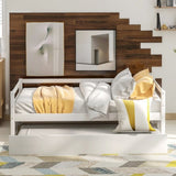 Daybed with Trundle Frame Set, Twin Size, White WF191421AAK