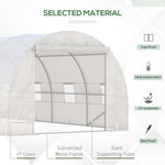 ZUN 19' x 10' x 7 Steel Frame Walk-In Tunnel Greenhouse Garden Warm House- White-AS 52824672