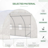 ZUN 19' x 10' x 7 Steel Frame Walk-In Tunnel Greenhouse Garden Warm House- White-AS 52824672