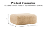 Aviana Ottoman Plush Fabric -Light Khaki W714P380202