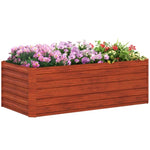 ZUN Garden Bed、Flower shelf,Wood Planter Box-Coffee 24589559