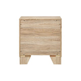 ZUN 2 Drawers PB Nightstand in Natural Finish B016P256426