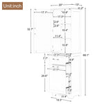 ZUN Tall Bathroom Storage Cabinet, Freestanding Storage Cabinet with Two Different Size Drawers and WF312730AAK