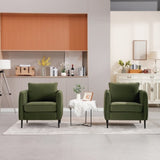 Accent Chair for Living Room, Velvet Comfy Single Sofa Chair Mid-Century Modern Armchair with 1 W3244P325833