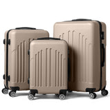 Curved Vertical Stripe 3-in-1 Trolley Case - Champagne Gold 62722767