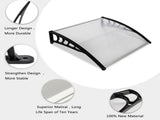 HT-100 x 96cm Household Application Door & Window Rain Cover Eaves Black Holder 85767102