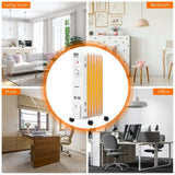 1500W Electric Space Heater - 3 Heating Modes, Silent Operation, Wheel & Handle for Easy Movement, 26901798
