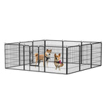 ZUN Dog Pens Outdoor 32" Height Foldable 12 Panels Heavy Duty Metal Portable Dog Playpen Indoor W1422120890