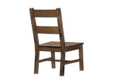 Classic Transitional Design Dining Chairs Set of 2 Solid Rubber Wood Dining Furniture Burnished B011P262313