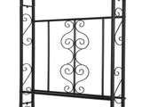 134*59*213cm Double Layer Iron Art Arc Top Iron Arch Black 57071118