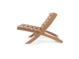 Grandcourt Fully Assembed All-Weather HDPE Outdoor Folding Patio Chair, Teak Brown B2745P409669