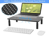 Adjustable Monitor Riser Stand, 3Level Height Adjustable Metal Monitor Stand with Ventilated Mesh 05957790