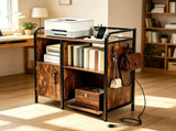 1 Cabinet Door 3-Layer Printer Rack P2 Particleboard Iron Pipes & Melamine Veneer Powder-Coated 68132661