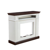 ZUN Farmhouse style fireplace TV stand for living room bedroom to store CDs, remotes and other media 00283069