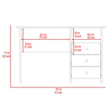 Jacksonville 3 Drawers Computer Desk with Open Storage Cabinet B128P148721