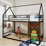 Metal Twin over Twin Bunk Bed/ Heavy-duty Sturdy Metal/ Noise Reduced/ Safety Guardrail/No Box W1935P330797