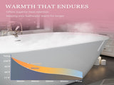 55" Acrylic Freestanding Bathtub, Oval Deep Soaking Bathtub with Center Pop-up Drain & Integrated W1920P386230