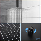 Shower System with Waterfall Tub Spout,12 Inch Ceiling Mount Square Shower System with Rough-in W124381875