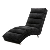 COOLMORE Linen Chaise Lounge Indoor Chair, Modern Long Lounger for Office or Living Room W39539627
