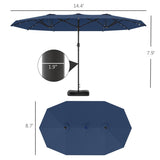 Outdoor beach umbrella/Double-Sided Sun Umbrella 03446867