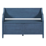 Rustic Style Solid wood Entryway Multifunctional Storage Bench with Safety Hinge 50578165