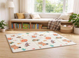 79" x 71" Reversible Baby Play Mat, Foldable & Thick Floor Mat with Giraffe & Woodland Animals 50695452
