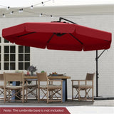 10 Feet Patio Cantilever Umbrella - Wine 39676557