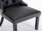 Furniture,Modern, High-end Tufted Solid Wood Contemporary PU and Velvet Upholstered Dining Chair 36795313